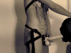 Strapon deep throat face fuck gif