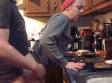 kitchen amateur fuck hard standing gif