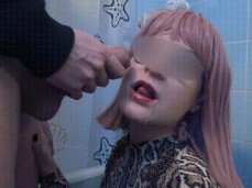 Cum in hot babe mouth! gif