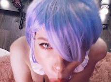 Cosplay Dildo Blowjob gif