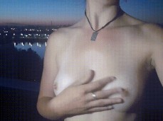 Naked Girl on the Roof gif