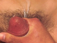 Cumming on cute hairy pussy gif