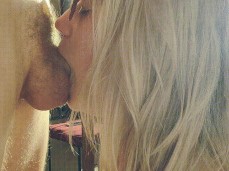 Deepthroat for Blonde Babysitter While on Vacation gif