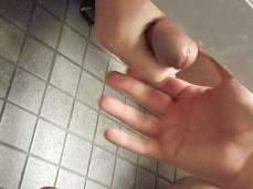 stroking daddy's cock gif