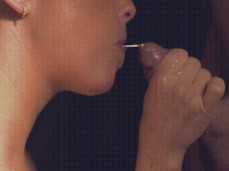 Pierced tongue teasing gif