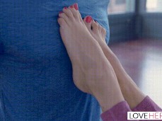 Feet on chest gif