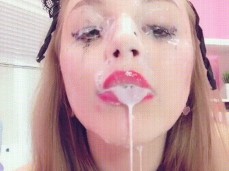 slut  cover face gif