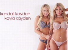 Sexy blondes dancing in their lingerie gif