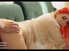 Stunning red hair in doggystyle gif