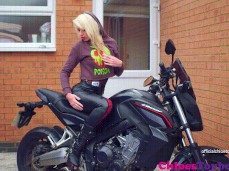 Hot Biker Chick gif