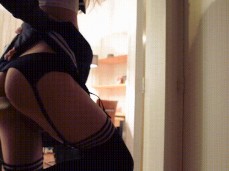 Femboy riding dildo gif