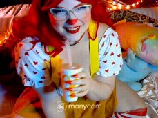 McDonalds MILF fucks a dildo gif