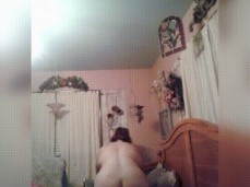 BBW rides cowgirl gif