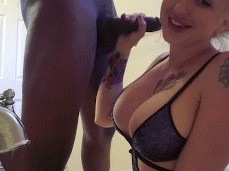 Leya Falcon mocks chastised cuck with a BBC gif