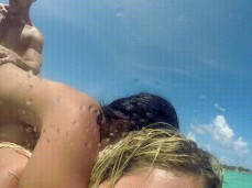 Hot threesome doggy gif