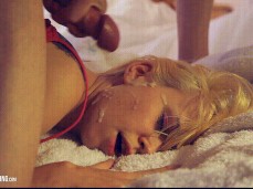 Blonde Girl Gets Huge Facial! (Short Video) gif