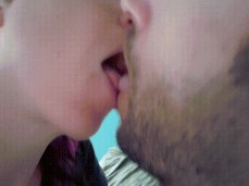 french tongue kissing gif