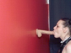 First deepthroat practice on a toy ! gif