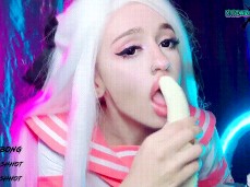 Alice Bong Sucks a Banana gif