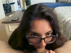 Madison Wilde Sucking POV With Glasses gif