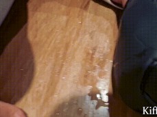 cuckold  with feet and bull cum gif