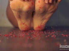 Foot Fetish candy trampling gif