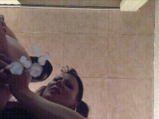 Huge Cumshot on Glass Table gif