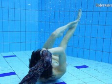 underwater brunette gif