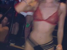 clotthed lingerie dance tease gif