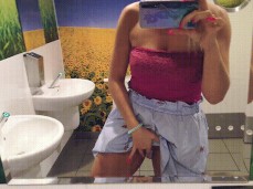Selfie video in the bathroom gif