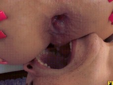 eating cum from ass gif