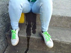 peeing on stairs gif