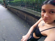 Double public jerkoff gif