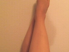 BBW Jayne's nylon legs and feet gif