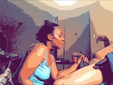 Schiaffeggia il pene gif