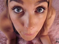 Luxury girl swallows cum and shows that it's all gone gif