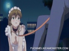 asian  walk with a leash gif