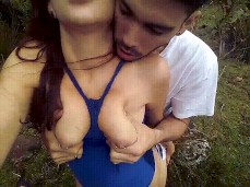 Agatha Vega's breasts getting what they deserve gif