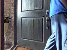 Arkcollegegirl topless wife greets husband's friends at door gif