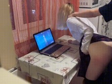 Clothed sex from behind gif