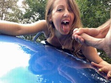 big facial, car sex gif