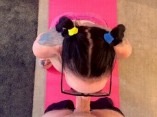 Chloe Playful - Playing with cock after yoga gif