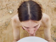 beautiful eyes blowjob knees gif