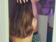 long haired  on knees facefucked sucking gif