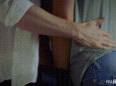 Rubbing dick in pants gif