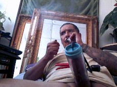 smoking and pumping his cock gif
