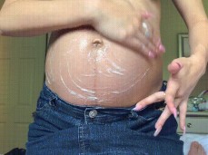 cum play on preg belly gif
