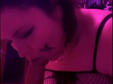 messy deepthroat gif