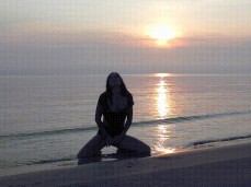 Amateur milf BadTaha morning masturbation on the beach. True beauty gif