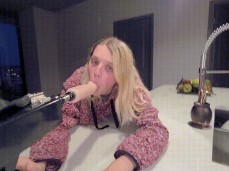 Maria Anjel facefucked by dildo machine gif